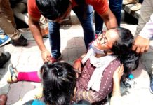 कल पुलिस के लाठी चार्ज में एक महिला का हाथ भी टूट गया था, 69000 सहायक शिक्षक भर्ती मामले के धरने में शामिल थे अभ्यर्थी…