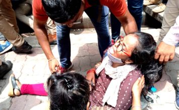 कल पुलिस के लाठी चार्ज में एक महिला का हाथ भी टूट गया था, 69000 सहायक शिक्षक भर्ती मामले के धरने में शामिल थे अभ्यर्थी…